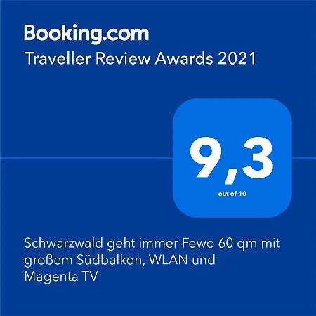 Schwarzwald Geht Immer 60 Qm Mit Grossem Suedbalkon, Wlan Und Magenta Tv 아파트